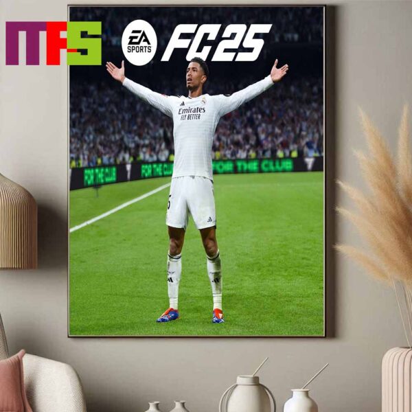 Official Jude Bellingham On EA Sports FC 25 Standard Edition Cover Star 2024 Home Decor Poster Canvas