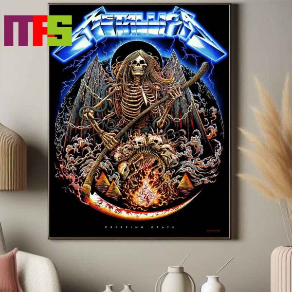 Official Metallica Celebrating 40 Years Of Ride The Lighting Numbered Screen Printed Poster Limited Edition Poster Canvas