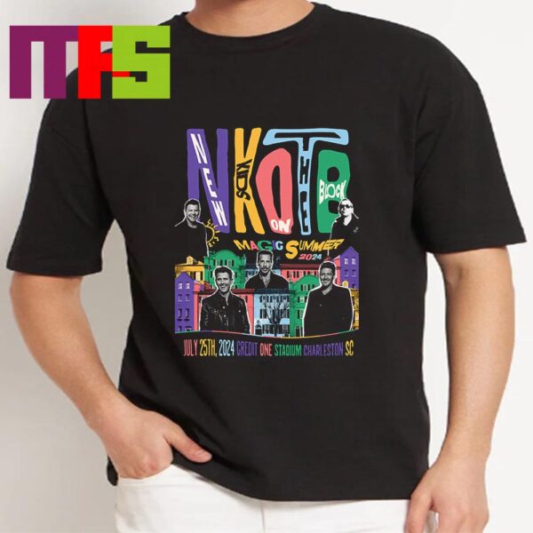 Official New Kids On The Block Magic Summer Tour 2024 Charleston Event On July 25th Classic T-Shirt