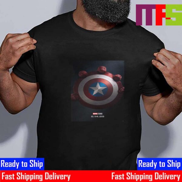 Official Poster Captain America Brave New World Of Marvel Studios Release 2025 Essential T-Shirt