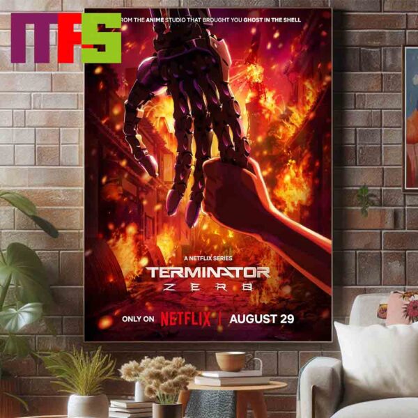 Official Poster Terminator Zero A NetFlix Series Only On Netflix On August 29th 2024 Home Decor Poster Canvas