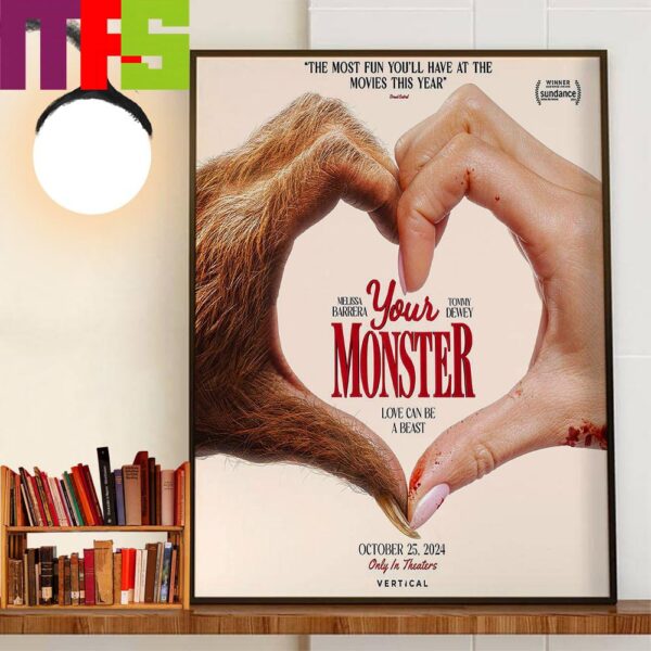 Official Poster Your Monster Love Can Be A Beast With Starring Melissa Barrera And Tommy Dewey Decor Wall Art Poster Canvas