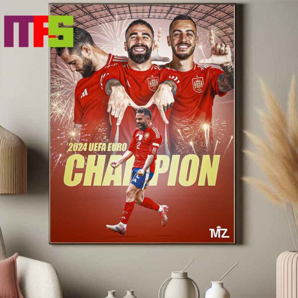 Official Spain Are UEFA Euro 2024 Champions Beat England To Be Winners Euro Champions Campeons Vamos Espana Home Decor Poster Canvas