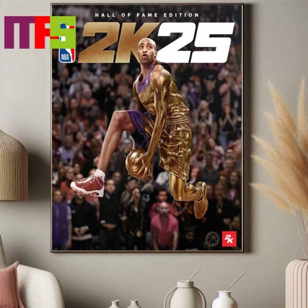 Official Vince Carter On NBA 2K25 Hall Of Fame Edition Cover Athlete Ball Over Everything Home Decor Poster Canvas