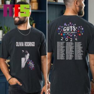 Olivia Rodrigo Guts World 2024 Tour The Breeders With Special Guest Two Sided T-Shirt
