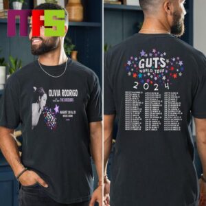 Olivia Rodrigo Guts World Tour 2024 The Breeders With Special Guest Two Sided Essential T Shirt