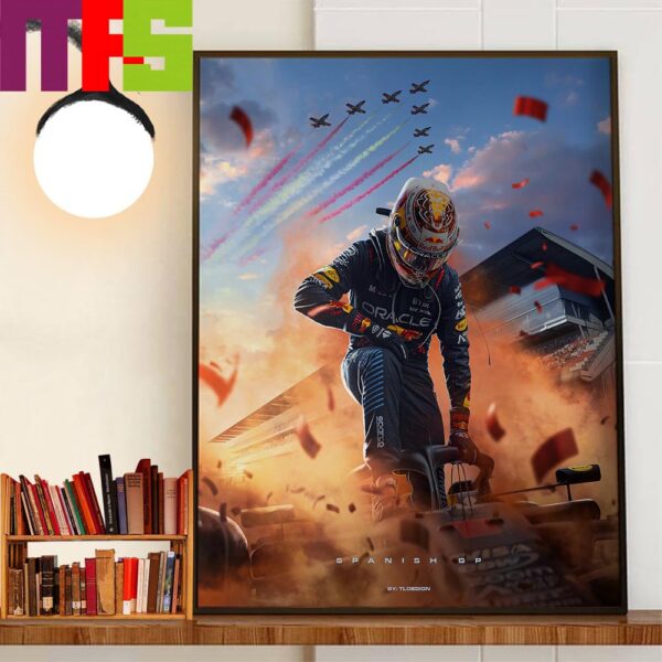 Oracle Red Bull Racing F1 Team Max Verstappen Is The Winner At Spanish GP Wall Decor Poster Canvas