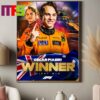 Oscar Piastri McLaren F1 Team  Winner Hungarian GP 2024 Wins His First Grand Prix Home Decor Poster Canvas