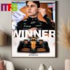 Oscar Piastri McLaren F1 Team  Winner Hungarian GP 2024 Wins The Fifth Australian To Win A Formula 1 Grand Prix Home Decor Poster Canvas