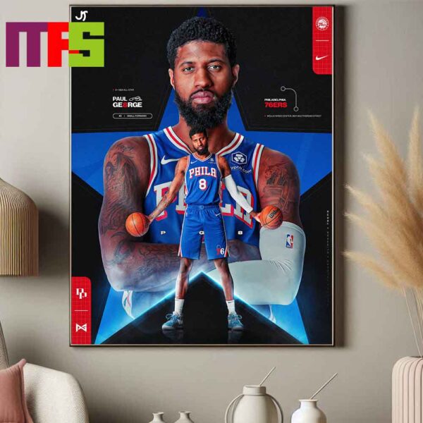 Paul George x Philadelphia 76ers NBA 2024 Home Decor Poster Canvas