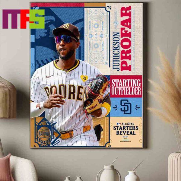 Poster Jurickson Profar 2024 MLB All Star Game Stars Reveal The Starting Outfielder For The National League Home Decor Poster Canvas