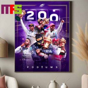 Poster Lewis Hamilton Mercedes AMG Petronas F1 Team Bring Home P3 At The Hungarian GP 2024 The 200th F1 Podiums Finish Home Decor Poster Canvas