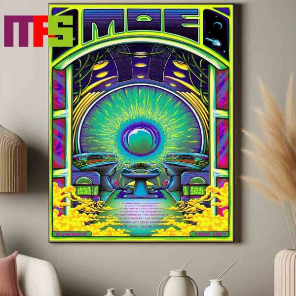 Poster Moe Summer Tour 2024 In Asbury Park New Jersey On July 4th Home Decor Poster Canvas