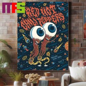 Poster Red Hot Chili Peppers At Star Lake In Burgettstown PA On July 2 2024 Home Decor Poster Canvas