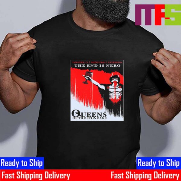 Queens Of The Stone Age The End Is Nero Show At Marenostrum Fuengirola ES June 23rd 2024 Vintage T-Shirt