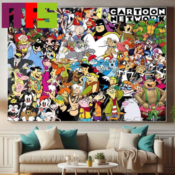 RIP Cartoon Network All Charater Warner Brothers Merger Home Decor Poster Canvas