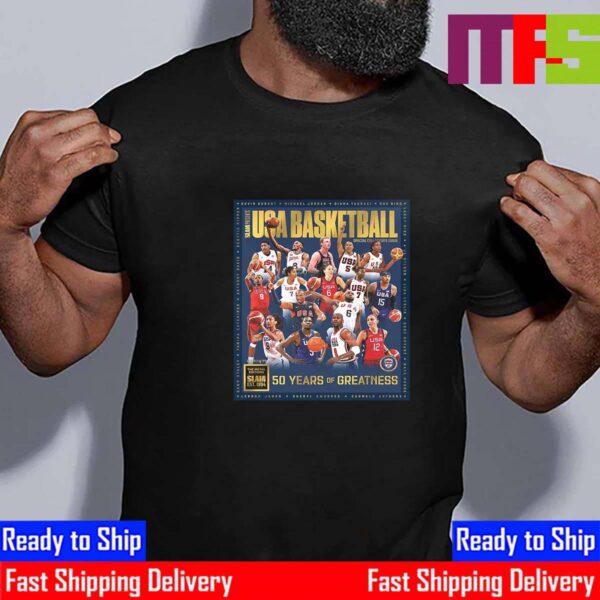 SLAM Presents The Gold Metal Editions USA Basketball Special Collector’s Issue 50 Years Of Greatness Essential T-Shirt