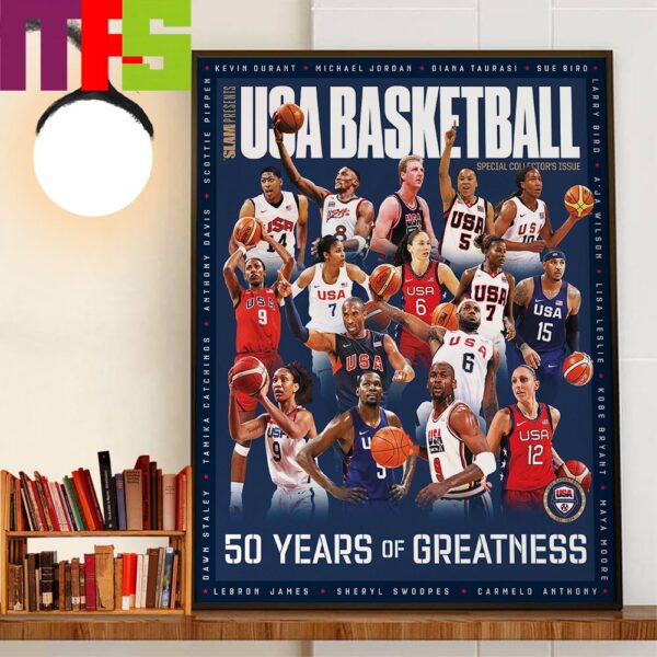 SLAM Presents USA Basketball Special Collector’s Issue 50 Years Of Greatness Decor Wall Art Poster Canvas