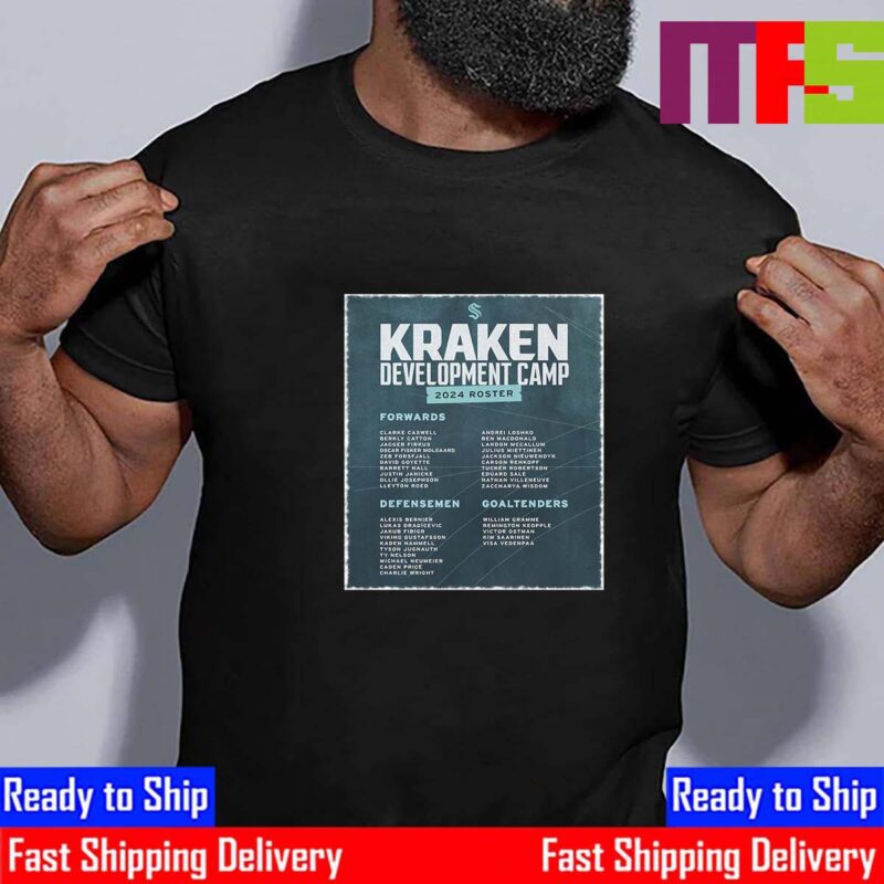 Seattle Kraken Development Camp 2024 Roster Vintage TShirt Masteez