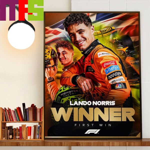 Simply Stunning First Win For Lando Norris Is The Winner At The Miami Grand Prix Wall Decor Poster Canvas