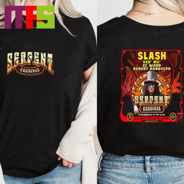 Slash 2024 Serpent Festival Tour A Celebration Of The Blue Two Sided T-Shirt