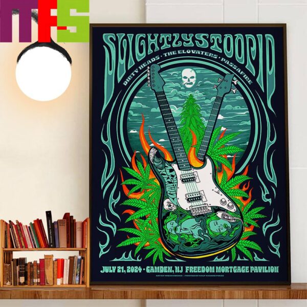 Slightly Stoopid Slightly Dirty Summer Tour At Freedom Mortgage Pavilion Camden NJ July 21st 2024 Decor Wall Art Poster Canvas