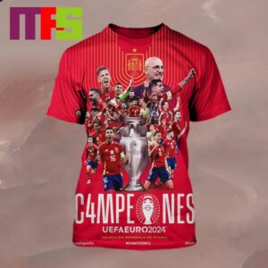 Spain Are UEFA Euro Champions 2024 Beat England To Be Wins Euro Champions 2024 Campeons Vamos Espana All Over Print Shirt