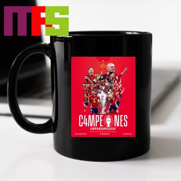 Spain Are UEFA Euro Champions 2024 Beat England To Be Wins Euro Champions 2024 Campeons Vamos Espana Ceramic Mug