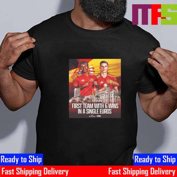 Spain Become The First Team In Euros History To Win 6 Games In A Single Tournament Classic T-Shirt