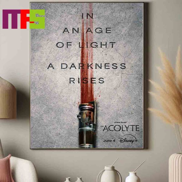 Star Wars The Acolyte 2024 On Disney Plus In An Age Of Light A Darkness Rises Home Decor Poster Canvas