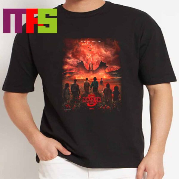 Strang Things 5 Final Season 2025 Hawkins Will Fall On Netfilx Essential T-Shirt