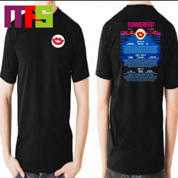 Summerfest 2024 In Downtown Milwaukee On July 4th-6th Lineup Two Sided T-Shirt