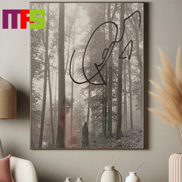 Taylor Swift 4 Years Of Folklore Album Cover Signature Home Decor Poster Canvas