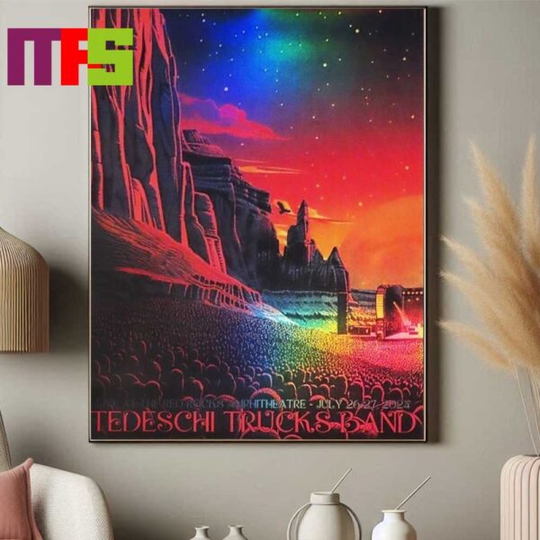 Tedeschi Trucks Band Live At The Red Rocks On July 26th-27th 2024 Poster Canvas