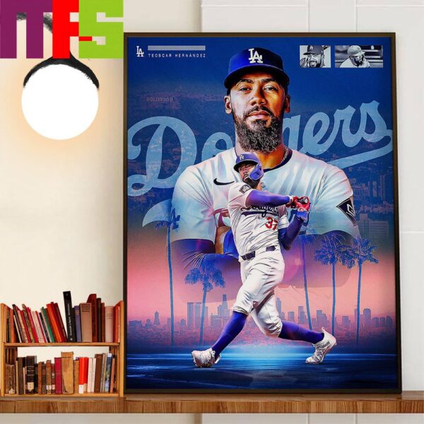 Teoscar Hernandez Is The First Los Angeles Dodgers Player To Win The 2024 MLB Home Run Derby Decor Wall Art Poster Canvas