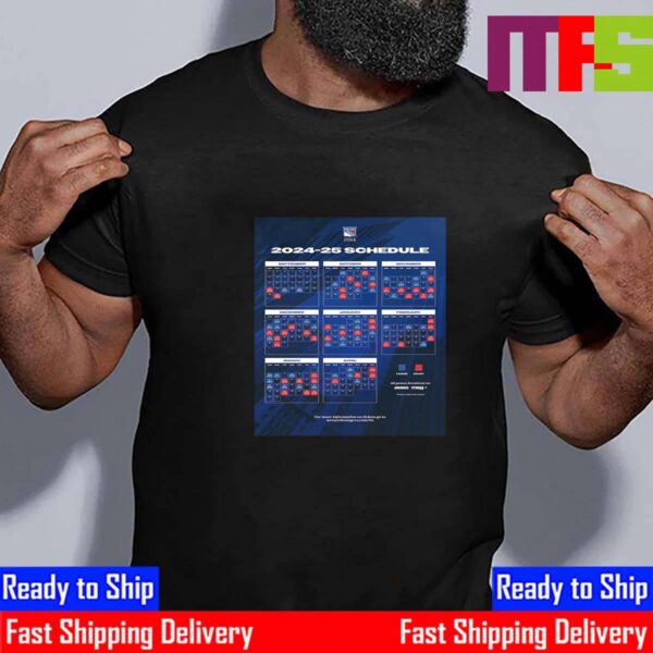 The 2024-2025 New York Rangers Schedule Is Released Vintage T-Shirt