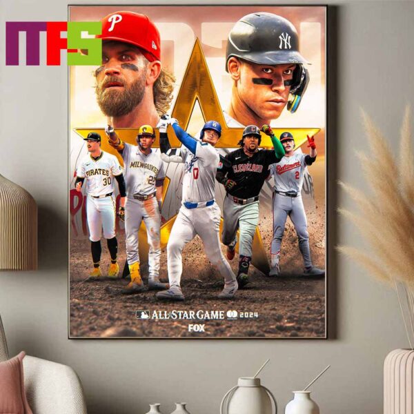 The 2024 MLB All Star Game Baseball Biggest Stars Take Centerstage Deep In The Heart Of Texas Home Decor Poster Canvas