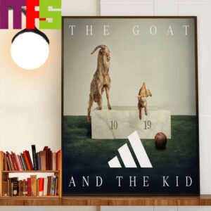 The GOAT And The Kid On The Block Adidas x Lionel Messi And Lamine Yamal Decor Wall Art Poster Canvas