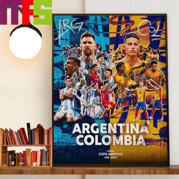 The Grand Final Of The Conmebol Copa America USA 2024 Is Set Argentina Vs Colombia Wall Decor Poster Canvas