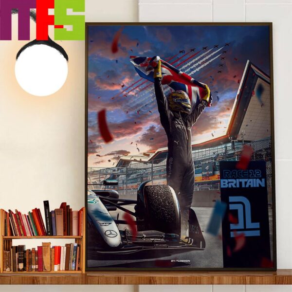 The King Of Silverstone Lewis Hamilton Is The 2024 British GP Winner Wall Decor Poster Canvas