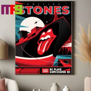 The Rolling Stones At BC Place Stadium Vancouver 2024 On July 5th Home Decor Poster Canvas