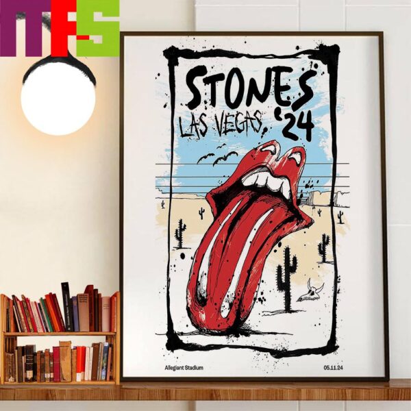 The Rolling Stones The Stones Tour 24 Play At Allegiant Stadium Las Vegas Nevada May 11st 2024 Decor Wall Art Poster Canvas