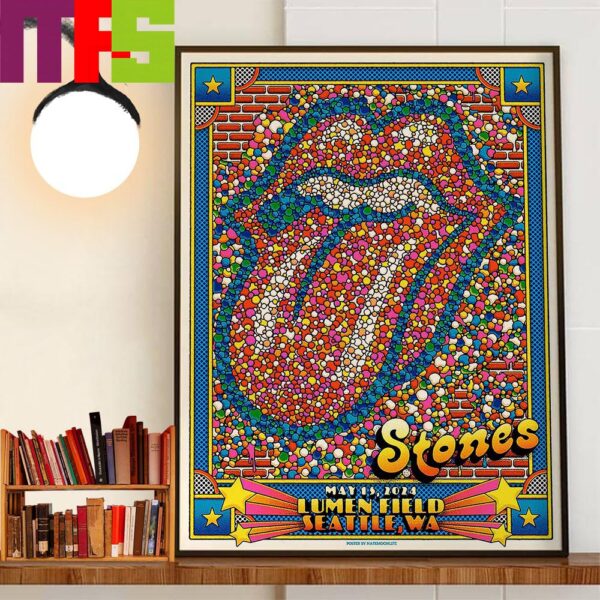 The Rolling Stones The Stones Tour 24 Play At Lumen Field Seattle WA May 15th 2024 Decor Wall Art Poster Canvas