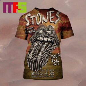 The Rolling Stones Thunder Ridge Nature Arena Ridgedale MO July 21st 2024 All Over Print Shirt