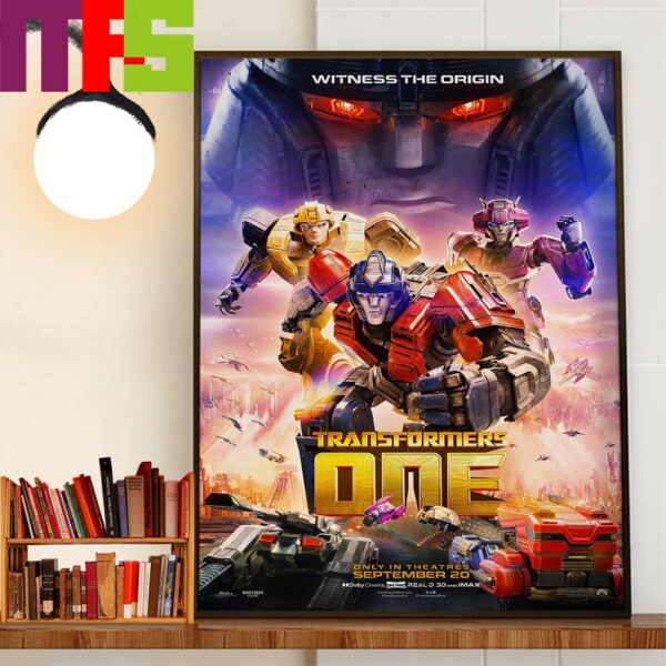 Witness The Origin Transformers One September 20th 2024 Official Poster Decor Wall Art Poster Canvas