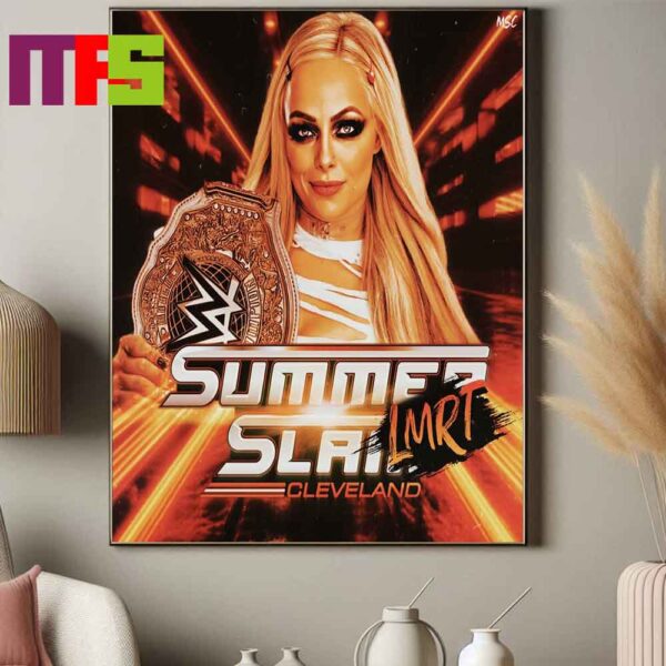 Womens World Champion LIV Morgan WWE SummerSlam Cleverland 2024 On August 3rd Home Decor Poster Canvas