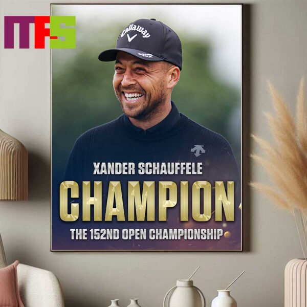 Xander Schauffele Wins The Open For His Second Major Title 2024 Home Decor Poster Canvas