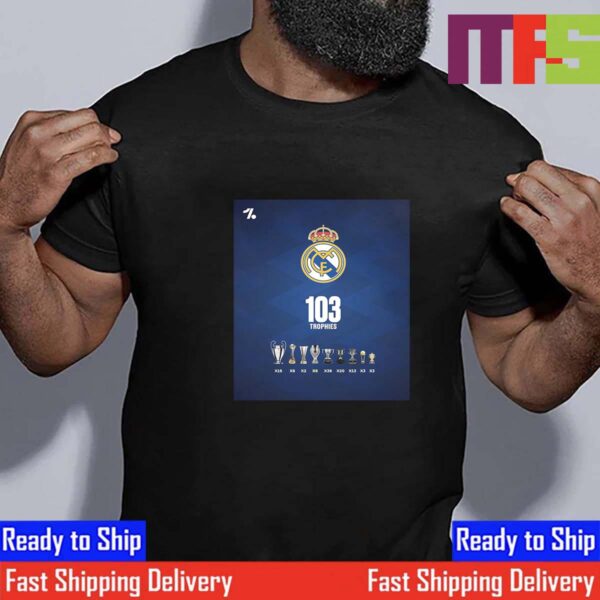 2024 UEFA Super Cup Champions Are Real Madrid 103 Titles In History Unisex T-Shirt