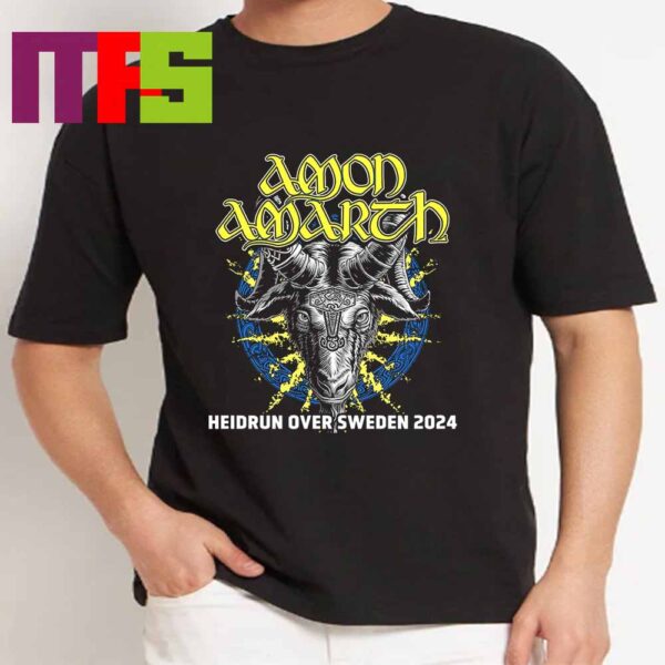 Amon Amarth The Heidrun Over Sweden 2024 Tour Umea Uppsala Huskvarna Gothenburg Unisex T-Shirt