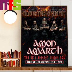 Amon Amarth The UK’s Biggest Viking Row Bloodstock Open Air Festival 8th-11th August 2024 At Catton Derbyshire Home Decor Poster Canvas Amon Amarth The UK’s Biggest Viking Row Bloodstock Open Air Festival 8th-11th August 2024 At Catton Derbyshire Home Decor Poster Canvas